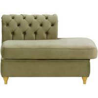 Chesterfield Straight RHF Corner Modular End (ESR), mink, Leg colour: like oak