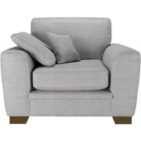 Ronay Armchair, light grey, Leg colour: dark oak