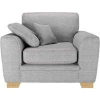 Ronay Armchair, light grey, Leg colour: like oak