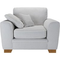 Ronay Armchair, boucle grey, Leg colour: aveo