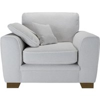 Ronay Armchair, boucle grey, Leg colour: dark oak