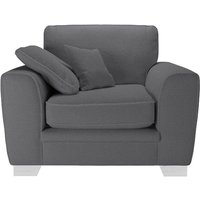 Ronay Armchair, boucle grey, Leg colour: white
