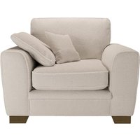 Ronay Armchair, boucle beige, Leg colour: dark oak