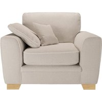 Ronay Armchair, boucle beige, Leg colour: like oak