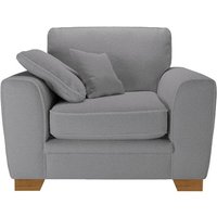 Ronay Armchair, boucle grey, Leg colour: aveo