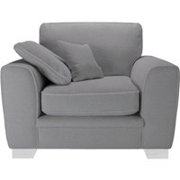 Ronay Armchair, boucle grey, Leg colour: white