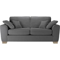 Ronay 2-seater Sofa, boucle grey, Leg colour: wax black