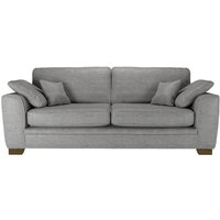 Ronay 3-seater Sofa, dark red, Leg colour: dark oak