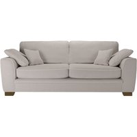 Ronay 3-seater Sofa, boucle brown, Leg colour: dark oak
