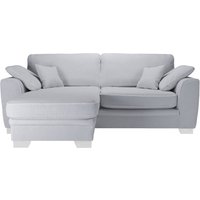 Ronay Universal Corner Sofa, boucle grey, Leg colour: white