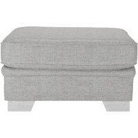 Ronay Footstool, light grey, Leg colour: white