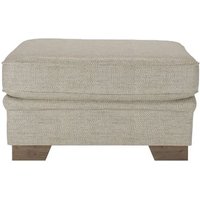 Ronay Footstool, beige, Leg colour: wax black