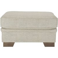 Ronay Footstool, cream, Leg colour: wax black