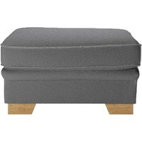 Ronay Footstool, boucle grey, Leg colour: like oak