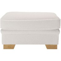 Ronay Footstool, boucle ivory, Leg colour: like oak