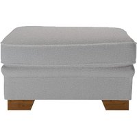 Ronay Footstool, boucle grey, Leg colour: aveo