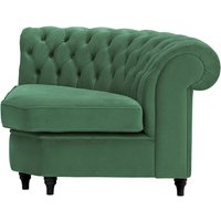 Chesterfield Curved Corner Modular Unit (CMC), dark green, Leg colour: black