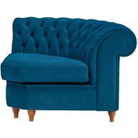 Chesterfield Curved Corner Modular Unit (CMC), blue, Leg colour: aveo