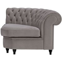 Chesterfield Curved Corner Modular Unit (CMC), grey, Leg colour: black