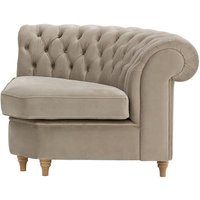 Chesterfield Curved Corner Modular Unit (CMC), mink, Leg colour: like oak