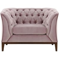 Chesterfield Modern Armchair Wood, lilac, Leg colour: dark oak