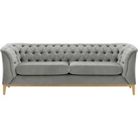 Chesterfield Modern 2,5 Seater Sofa Wood, silver, Leg colour: like oak