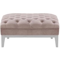 Chesterfield Modern Footstool Wood, lilac, Leg colour: white