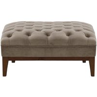 Chesterfield Modern Footstool Wood, grey, Leg colour: dark oak
