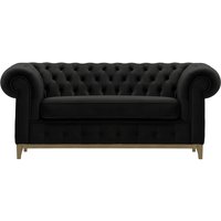 Chesterfield Grand 2 Seater Sofa, black, Leg colour: wax black