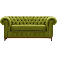 Chesterfield Grand 2 Seater Sofa, olive green, Leg colour: aveo