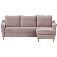 Amour Corner Sofa Bed With Storage, lilac