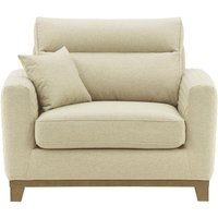Belfort Armchair, cream, Leg colour: wax black