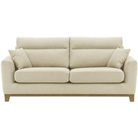 Belfort 3 Seater Sofa, cream, Leg colour: wax black