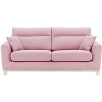 Belfort 3 Seater Sofa, pink, Leg colour: white