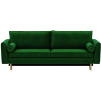 Cornelia Sofa Bed with Storage, dark green, Leg colour: wax black