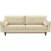 Cornelia Sofa Bed with Storage, light beige, Leg colour: black