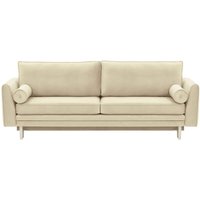 Cornelia Sofa Bed with Storage, light beige, Leg colour: white