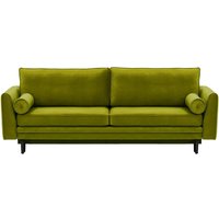 Cornelia Sofa Bed with Storage, olive green, Leg colour: black