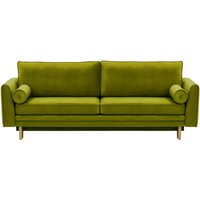 Cornelia Sofa Bed with Storage, olive green, Leg colour: wax black
