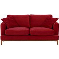 Covex Wood 2,5 Seater Sofa, dark red, Leg colour: aveo