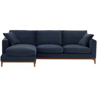 Covex Wood Left-Hand Corner Sofa, blue, Leg colour: aveo