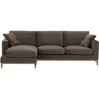 Covex Wood Left-Hand Corner Sofa, grey, Leg colour: wax black