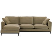 Covex Wood Left-Hand Corner Sofa, mink, Leg colour: black