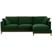 Covex Wood Right-Hand Corner Sofa, dark green, Leg colour: aveo