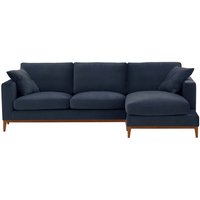 Covex Wood Right-Hand Corner Sofa, blue, Leg colour: aveo