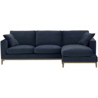 Covex Wood Right-Hand Corner Sofa, blue, Leg colour: wax black