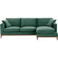 Covex Wood Right-Hand Corner Sofa, dirty blue, Leg colour: aveo