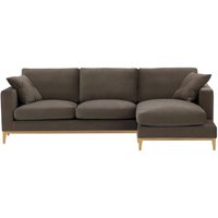 Covex Wood Right-Hand Corner Sofa, grey, Leg colour: like oak