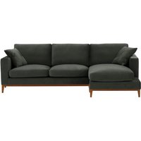 Covex Wood Right-Hand Corner Sofa, graphite, Leg colour: aveo