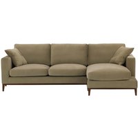 Covex Wood Right-Hand Corner Sofa, mink, Leg colour: dark oak